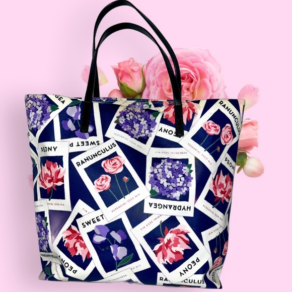 Kate Spade NY RARE COLLECTIBLE Turn Over a Leaf Seed Tote - Picture 2 of 4